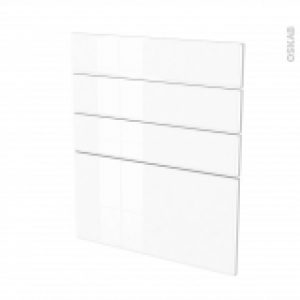 Facades De Cuisine 4 Tiroirs N59 Iris Blanc L60 X H70 Cm
