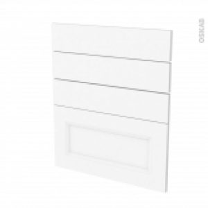 Facades De Cuisine 4 Tiroirs N59 Static Blanc L60 X H70 Cm
