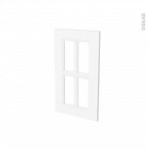Facades De Cuisine Porte N83 Vitre Static Blanc L40 X H70 Cm