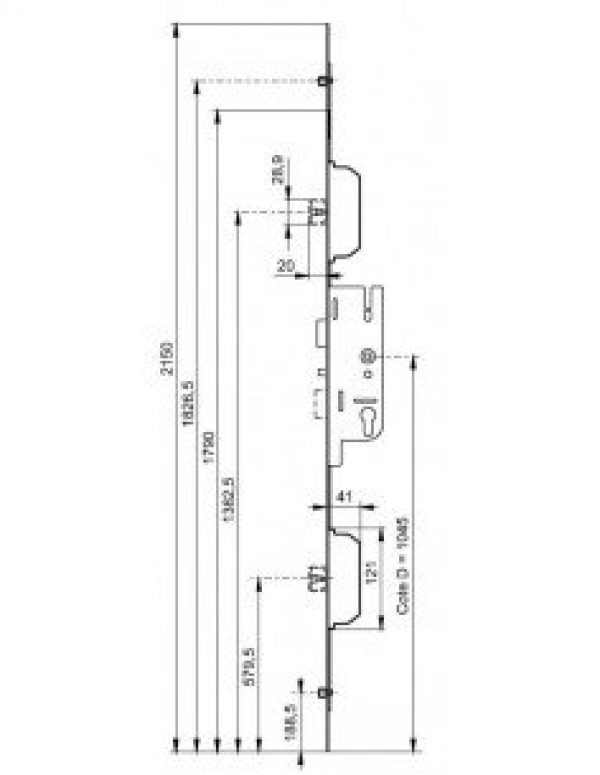 FERCO – Serrure FERCOMATIC axe 40 mm – 6-33174-01-0-1