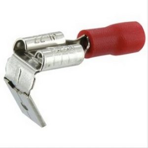 Fiche mixte MF pré-isolée rouge section 0,5 à 1,5mm² Ø6,35mm ext. vendu par 10