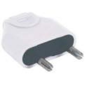 Fiche mâle broches D.4mm Blanche