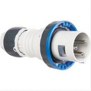 Fiche mobile droite étanche bleue 2P+T 63A 230V