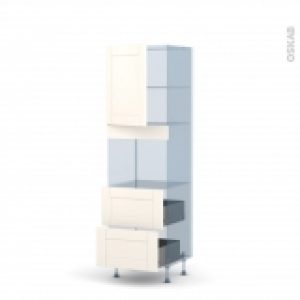 Filipen Ivoire Kit Renovation 18 Colonne Four Niche 45 N2157 1 Porte 2 Casseroliers L60Xh195Xp60