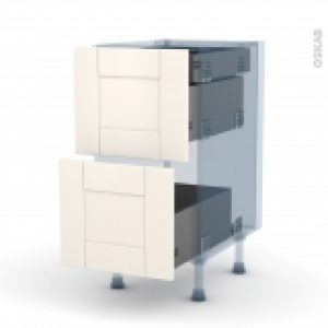 Filipen Ivoire Kit Renovation 18 Meuble Casserolier 2 Tiroirs 1 Tiroir Anglaise L40Xh70Xp60