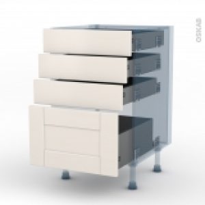 Filipen Ivoire Kit Renovation 18 Meuble Casserolier 4 Tiroirs L50Xh70Xp60