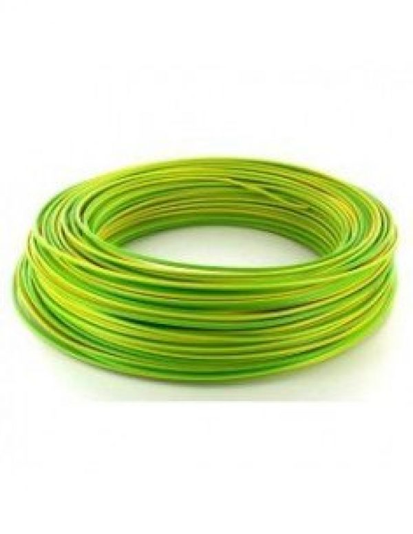 FILS ET CABLES – Fil électrique HO7VU 2.5mm² Vert / jaune  en 100m…