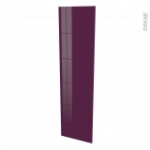 Finition Cuisine Joue N89 Keria Aubergine Avec Sachet De Fixation L58 X H217 X Ep 16 Cm