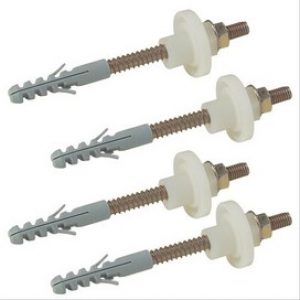 Fixation pour chauffe-eau avec écrou nylon Ø14×69 vendu par 4, vis 10×120