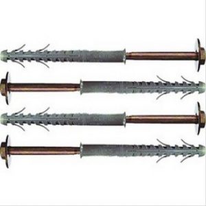 Fixation pour chauffe-eau sur brique creuse, Cheville Ø14×135, vis Ø10 x140, vendu par 4, – Fischer