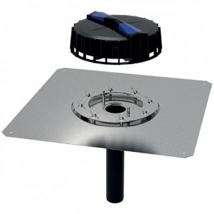 Fixations Geberit Pluvia Entrée d&rsquo;eau avec raccordement et bride de montage d56 (359109001)