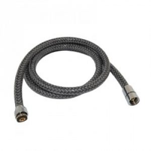 Flexible de douche 1.50m tressé PVC gris et noir