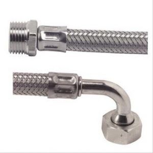 Flexible sanitaire MF1/2 coudé  100cm Le lot de 10