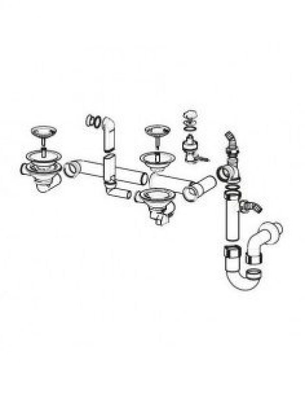 FRANKE -bonde chainette 2 cuves – 112.0081.812