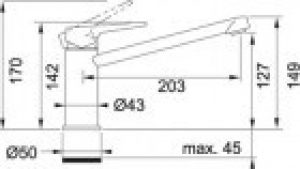 Franke Tico Mitigeur évier à bec Fragranit