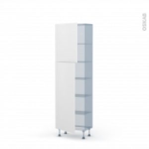 Ginko Blanc Kit Renovation 18 Armoire Etagere N2127 Prof37 2 Portes L60Xh195Xp375