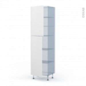 Ginko Blanc Kit Renovation 18 Armoire Etagere N2427 2 Portes L60Xh217Xp60