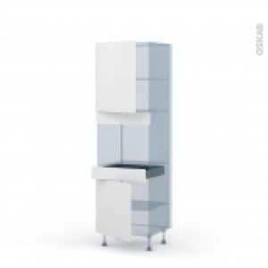 Ginko Blanc Kit Renovation 18 Colonne Four Niche 45 N2156 2 Portes 1 Tiroir L60Xh195Xp60