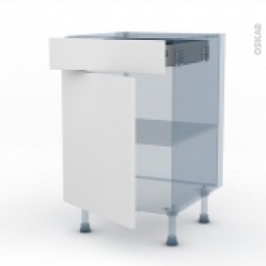 Ginko Blanc Kit Renovation 18 Meuble Bas Cuisine 1 Porte 1 Tiroir L50Xh70Xp60