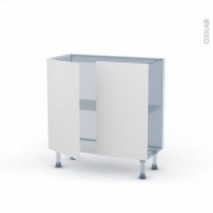Ginko Blanc Kit Renovation 18 Meuble Bas Prof37 2 Portes L80Xh70Xp375