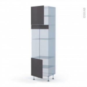 Ginko Gris Kit Renovation 18 Colonne Fourmo 3638 N1616 2 Portes L60Xh217Xp60