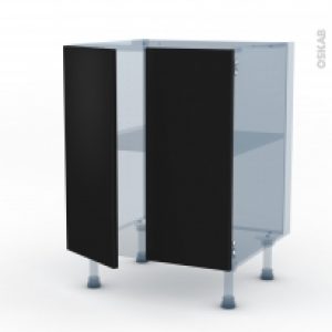 Ginko Noir Kit Renovation 18 Meuble Bas Cuisine 2 Portes L60Xh70Xp60
