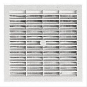 Grille carrée Nicoll B104 sans moustiquaire 154x154mm passage 100cm² – NICOLL