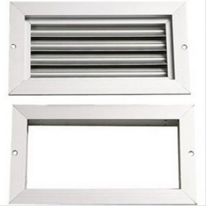 Grille de porte en alu dble cadre  200×400  »Renson »