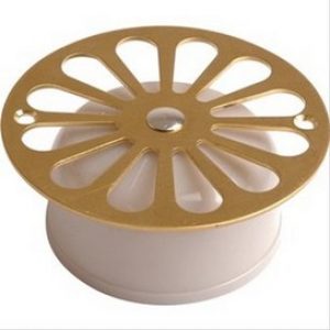 Grille de siphon sol laiton  platine 100×100, grille de 85, finition  chromé,