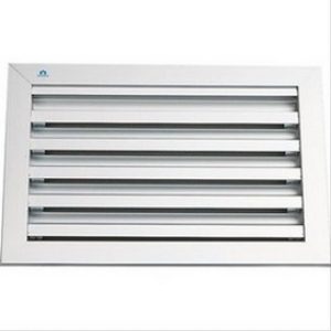 Grille murale alu naturel 300X300,prof.à encastrer 28,5