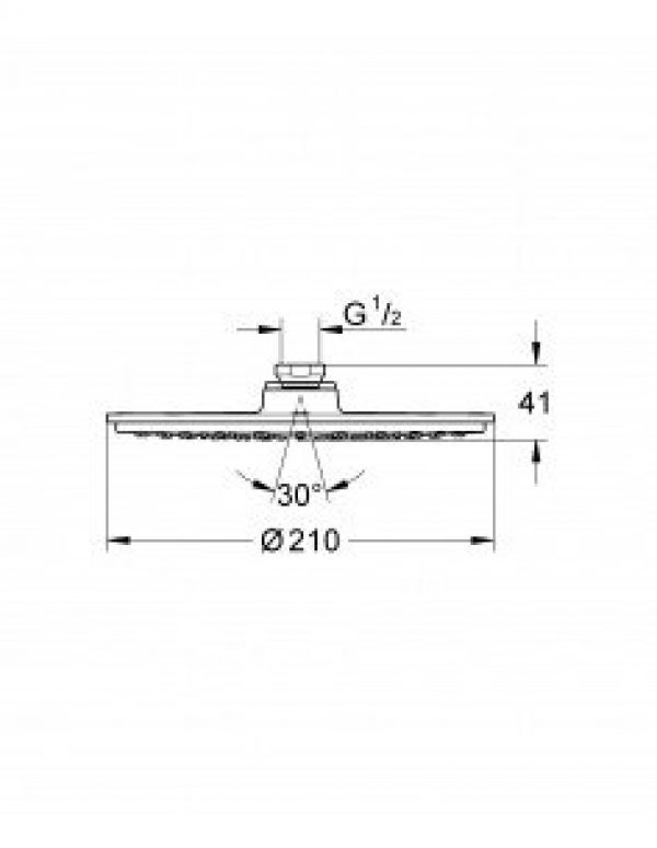 GROHE – Douche de tête 1 jet 212 mm Rainshower – 28368000