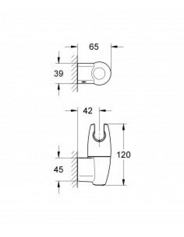 GROHE – Support mural pour douche à main Movario – 28401000