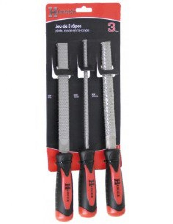 HANGER 110391 Set de 3 râpes à bois