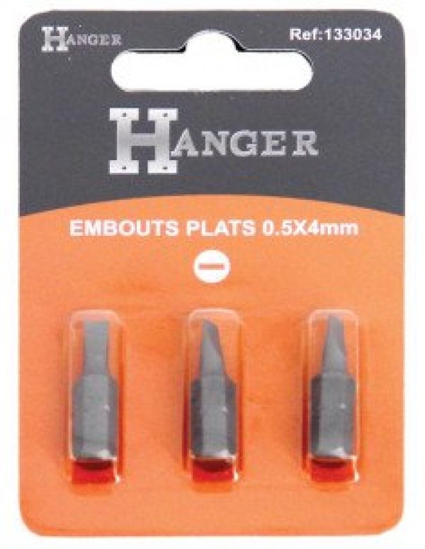 HANGER 133036 Boîte de 3 embouts plats 1.2×6.5mm