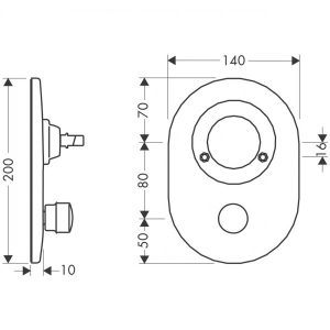 Hansgrohe Kit de conversion sphérique en mélangeur M3 (97111)