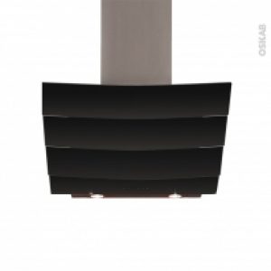 Hotte De Cuisine Aspirante Inclinee 60 Cm Verre Noir Silverline City