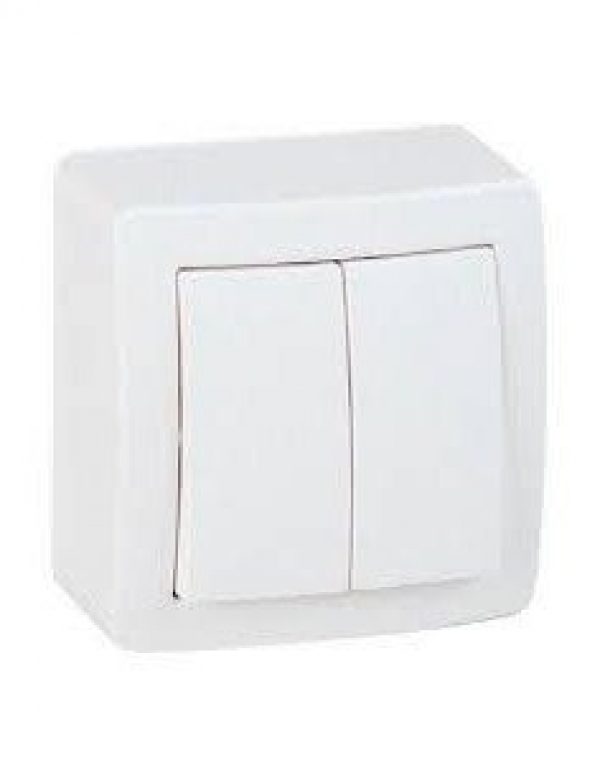 Interrupteur double va et vient SCHNEIDER ALREA complet ALB62056P