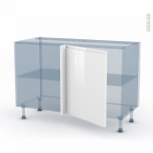Ipoma Blanc Brillant Kit Renovation 18 Meuble Angle Bas 1 Porte N21 L60 L120Xh70Xp60