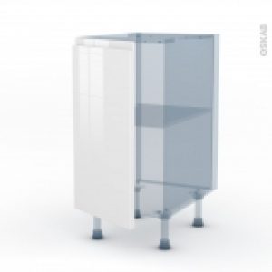 Ipoma Blanc Brillant Kit Renovation 18 Meuble Bas Cuisine 1 Porte L40Xh70Xp60