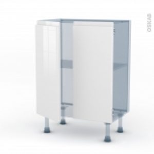 Ipoma Blanc Brillant Kit Renovation 18 Meuble Bas Prof37 2 Portes L60Xh70Xp375