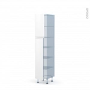 Ipoma Blanc Mat Kit Renovation 18 Armoire Etagere N1926 2 Portes L40Xh195Xp60