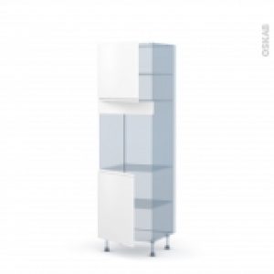 Ipoma Blanc Mat Kit Renovation 18 Colonne Four N1621 2 Portes L60Xh195Xp60