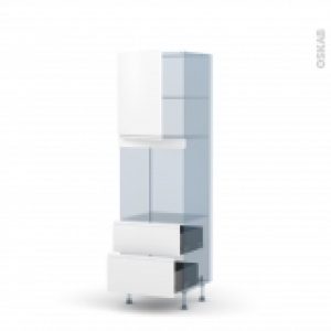 Ipoma Blanc Mat Kit Renovation 18 Colonne Four Niche 60 N2158 1 Porte 2 Casseroliers L60Xh195Xp60