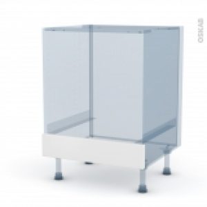 Ipoma Blanc Mat Kit Renovation 18 Meuble Bas Four Bandeau Bas L60Xh70Xp60