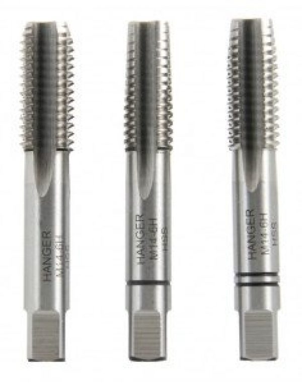 Jeu de 3 tarauds à main