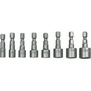 Jeu De 8 Douilles A Queue Six Pans Male 1 4 Topex 39D387