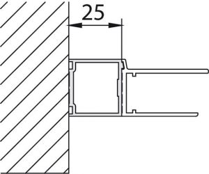 Kermi ATEA Profilé d&rsquo;élargissement Gris Brillant
