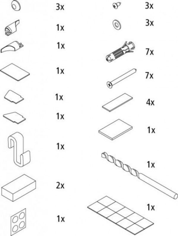 Kermi DIGA Jeu de pièces de montage détachées (2533279)