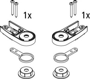 Kermi DIGA Pièces d&rsquo;articulation en haut (2535001)