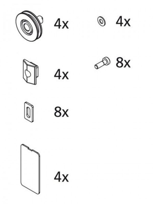 Kermi IBIZA 2000 Fixations / roulettes (2533855)